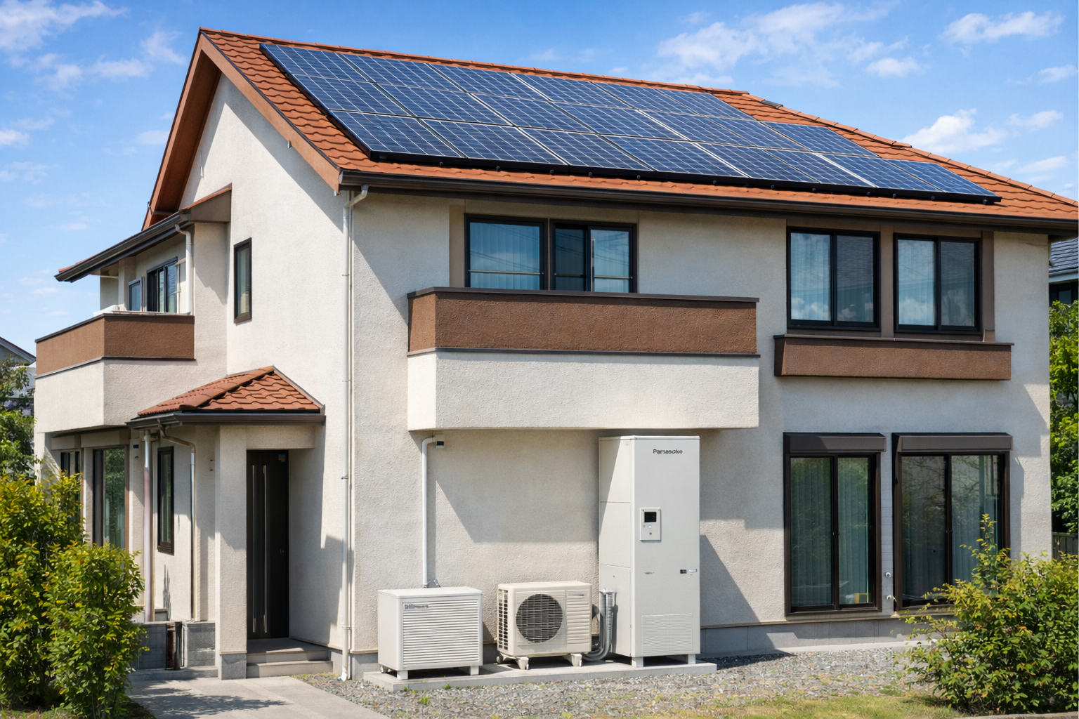 太陽光発電と蓄電池のイメージ